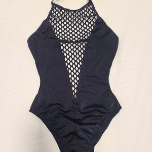 Black fishnet bodysuit
